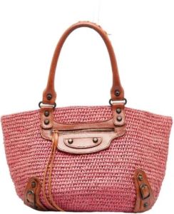Balenciaga Vintage Pre-owned Canvas handbags Roze Dames