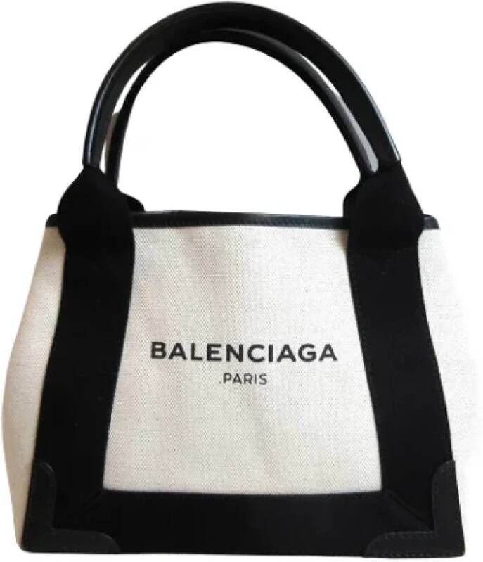 Balenciaga Vintage Pre-owned Canvas handbags White Dames