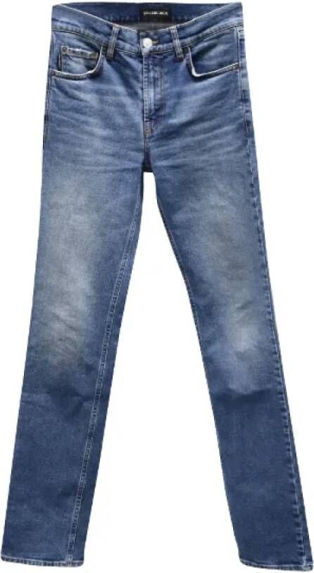 Balenciaga Vintage Pre-owned Cotton jeans Blauw Dames