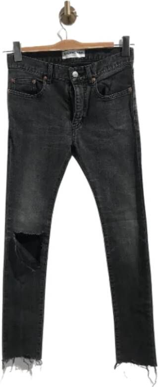 Balenciaga Vintage Pre-owned Cotton jeans Zwart Dames