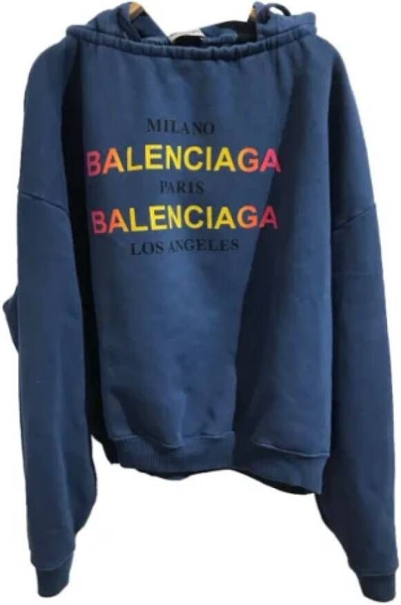 Balenciaga Vintage Pre-owned Cotton tops Blauw Dames