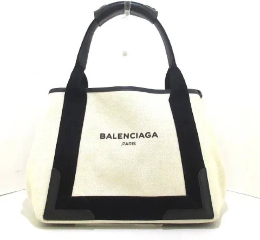 Balenciaga Vintage Pre-owned Cotton totes Beige Dames
