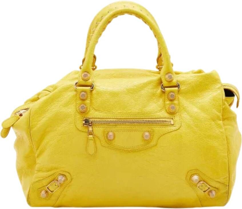 Balenciaga Vintage Pre-owned Draagtas Yellow Dames