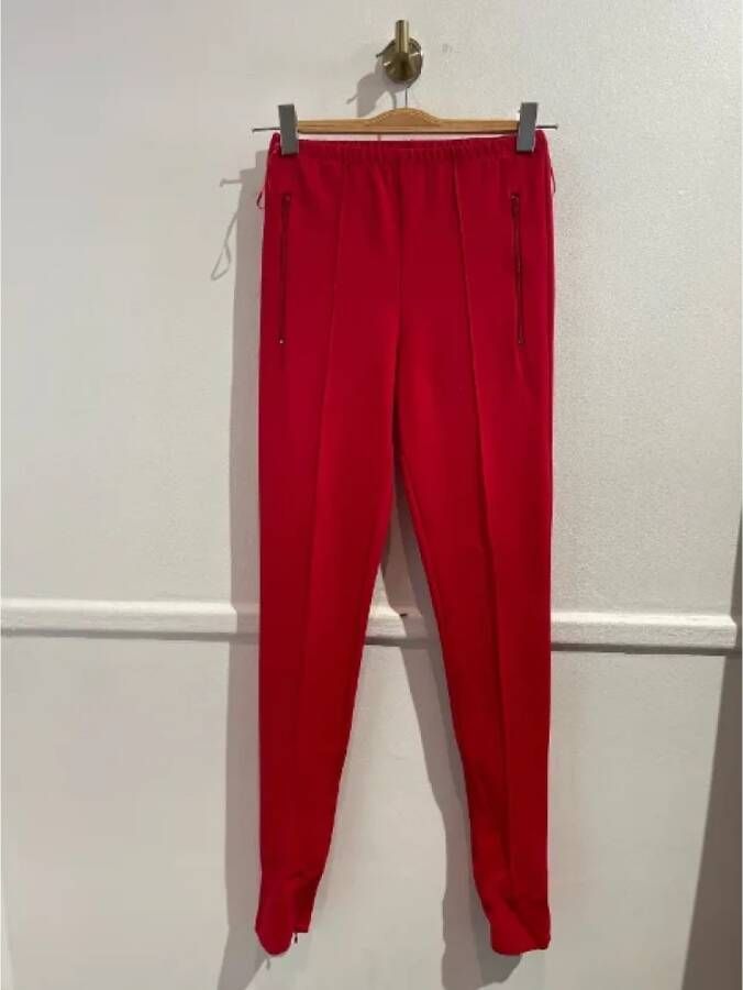 Balenciaga Vintage Pre-owned Fabric bottoms Rood Dames