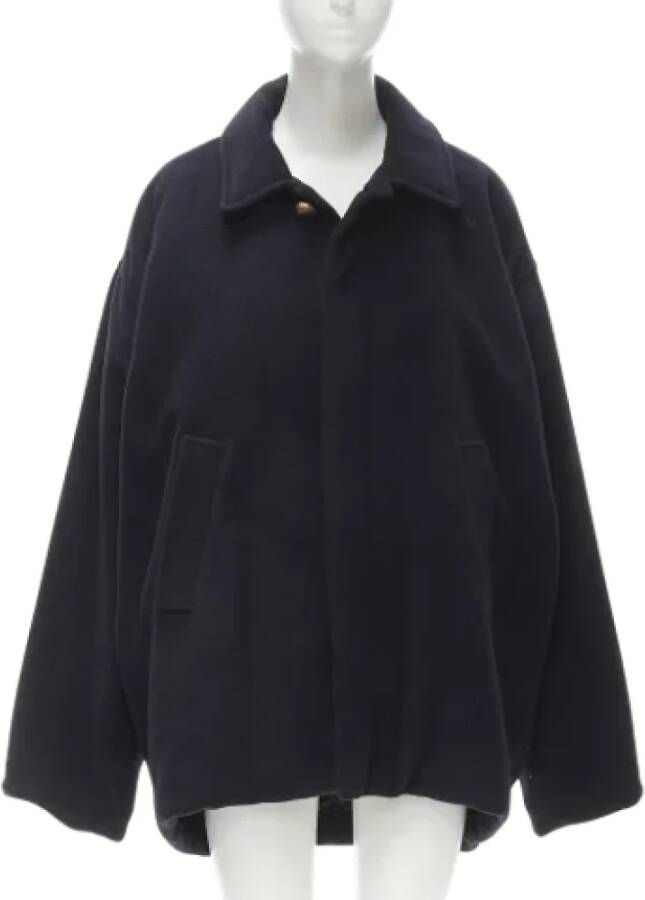 Balenciaga Vintage Pre-owned Fabric outerwear Blauw Dames
