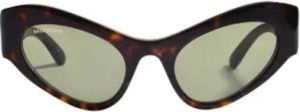 Balenciaga Vintage Pre-owned Fabric sunglasses Bruin Dames