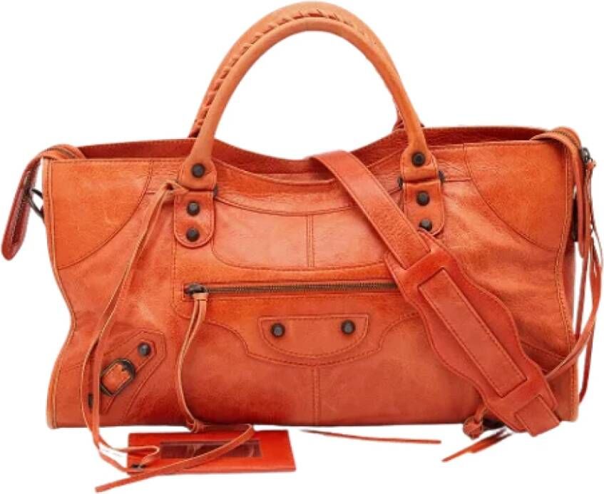 Balenciaga Vintage Pre-owned Handbags Oranje Dames