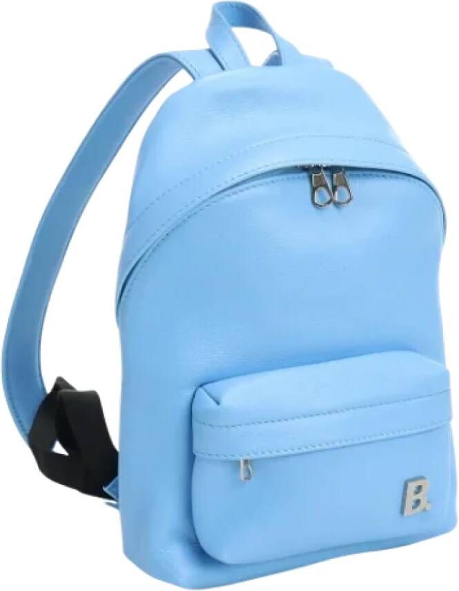Balenciaga Vintage Pre-owned Leather backpacks Blauw Dames