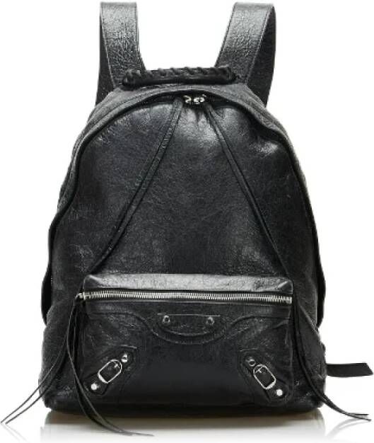 Balenciaga Vintage Pre-owned Leather backpacks Zwart Dames
