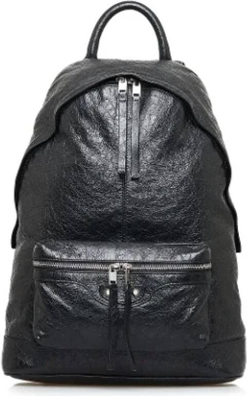 Balenciaga Vintage Pre-owned Leather backpacks Zwart Dames