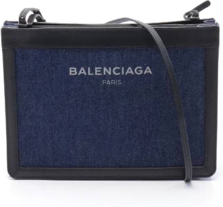 Balenciaga Vintage Pre-owned Leather balenciaga-bags Blauw Dames