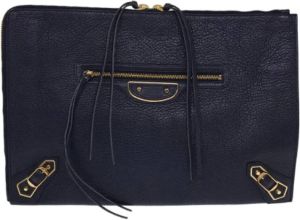 Balenciaga Vintage Pre-owned Leather balenciaga-bags Blauw Dames
