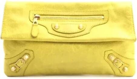 Balenciaga Vintage Pre-owned Leather balenciaga-bags Geel Dames