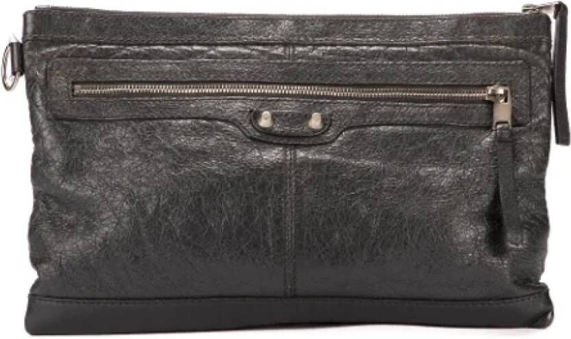 Balenciaga Vintage Pre-owned Leather balenciaga-bags Grijs Dames