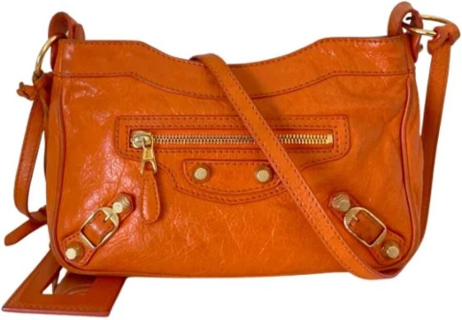 Balenciaga Vintage Pre-owned Leather balenciaga-bags Oranje Dames
