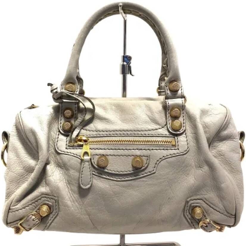 Balenciaga Vintage Pre-owned Leather balenciaga-bags Wit Dames