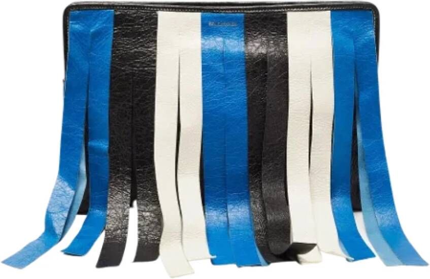 Balenciaga Vintage Pre-owned Leather clutches Blauw Dames