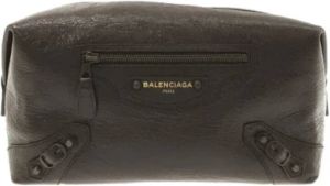 Balenciaga Vintage Pre-owned Leather clutches Bruin Dames
