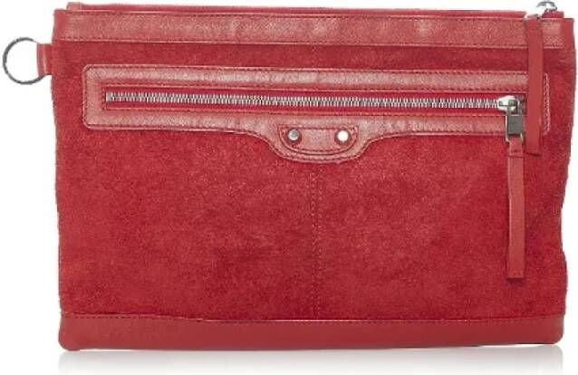 Balenciaga Vintage Pre-owned Leather clutches Rood Dames