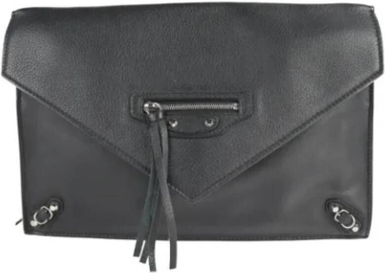Balenciaga Vintage Pre-owned Leather clutches Zwart Dames