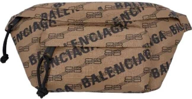 Balenciaga Vintage Pre-owned Leather crossbody-bags Beige Dames