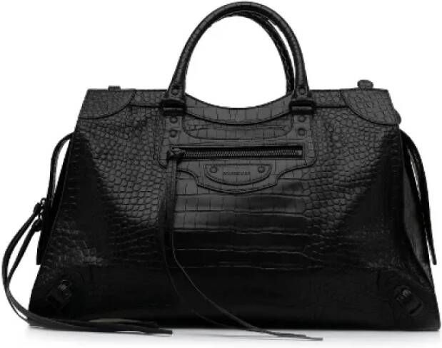 Balenciaga Vintage Pre-owned Leather crossbody-bags Zwart Dames