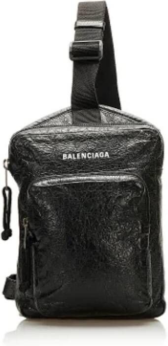 Balenciaga Vintage Pre-owned Leather crossbody-bags Zwart Dames