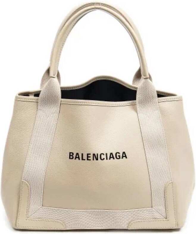 Balenciaga Vintage Pre-owned Leather handbags Beige Dames