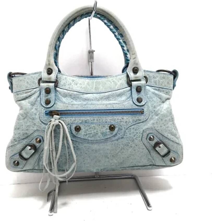 Balenciaga Vintage Pre-owned Leather handbags Blauw Dames