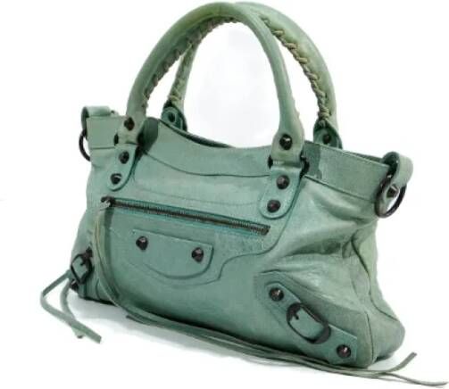 Balenciaga Vintage Pre-owned Leather handbags Blauw Dames