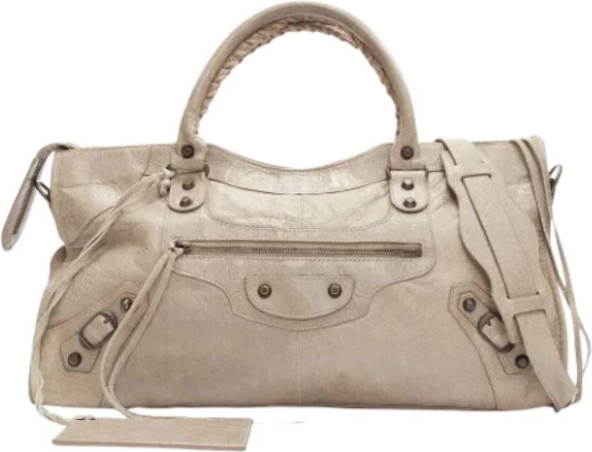 Balenciaga Vintage Pre-owned Leather handbags Bruin Dames
