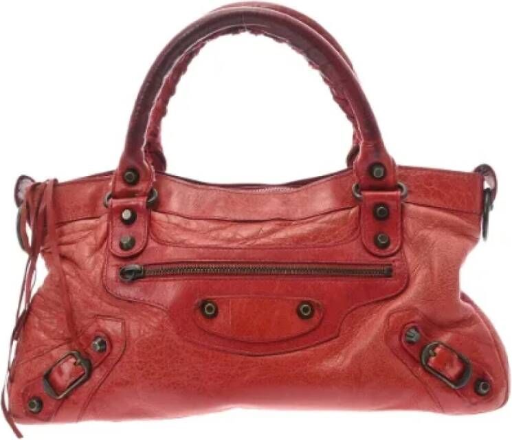 Balenciaga Vintage Pre-owned Leather handbags Rood Dames