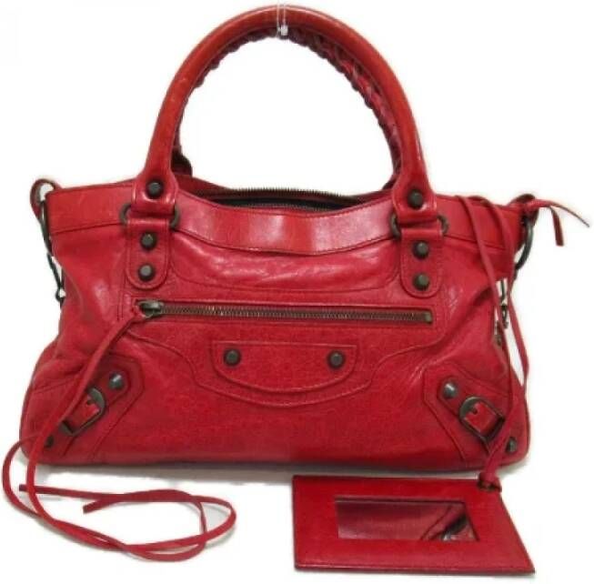 Balenciaga Vintage Pre-owned Leather handbags Rood Dames