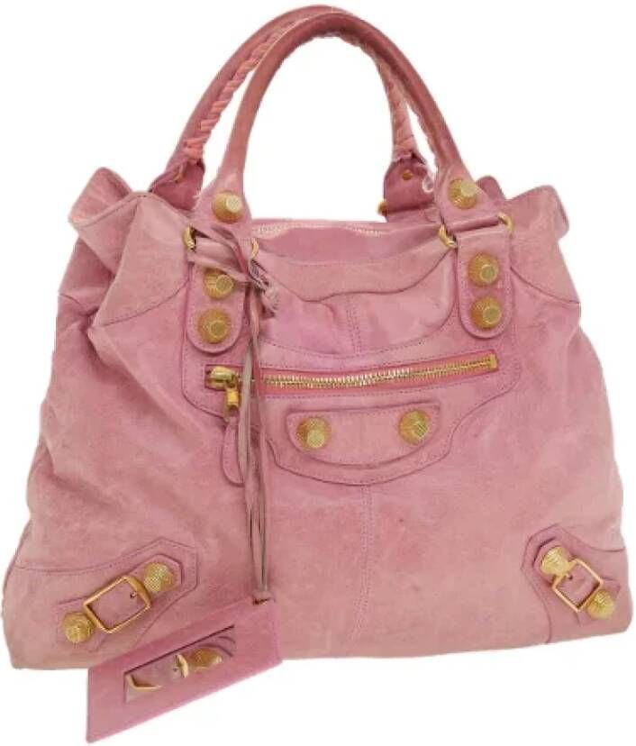 Balenciaga Vintage Pre-owned Leather handbags Roze Dames