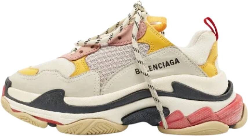 Balenciaga Vintage Pre-owned Leather sneakers White Dames