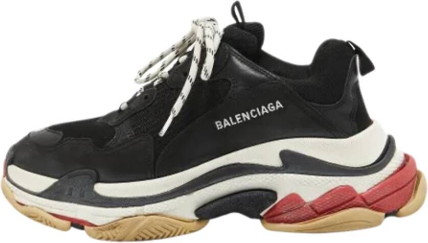 Balenciaga Vintage Pre-owned Leather sneakers Zwart Heren