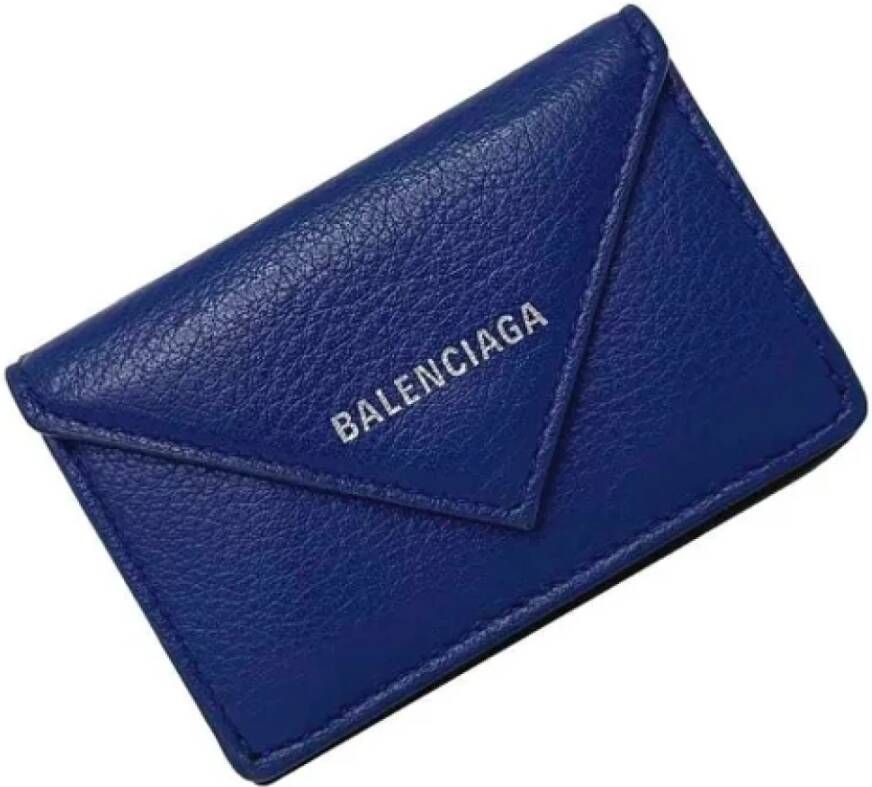 Balenciaga Vintage Pre-owned Leather wallets Blauw Dames