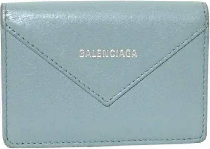 Balenciaga Vintage Pre-owned Leather wallets Blauw Heren
