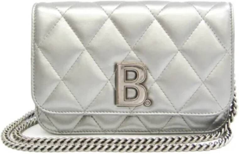 Balenciaga Vintage Pre-owned Leather wallets Grijs Dames