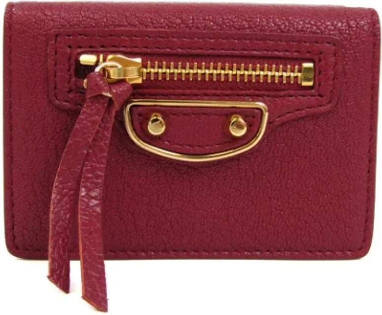 Balenciaga Vintage Pre-owned Leather wallets Rood Dames