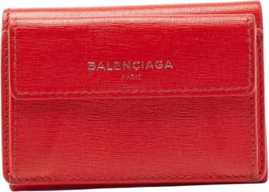 Balenciaga Vintage Pre-owned Leather wallets Rood Dames