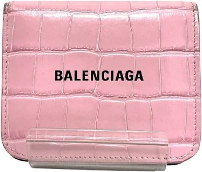 Balenciaga Vintage Pre-owned Leather wallets Roze Dames