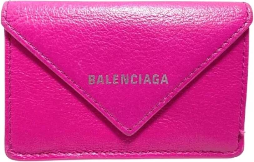 Balenciaga Vintage Pre-owned Leather wallets Roze Dames