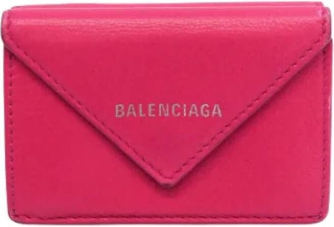 Balenciaga Vintage Pre-owned Leather wallets Roze Dames