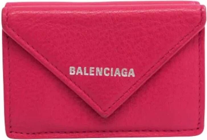 Balenciaga Vintage Pre-owned Leather wallets Roze Dames