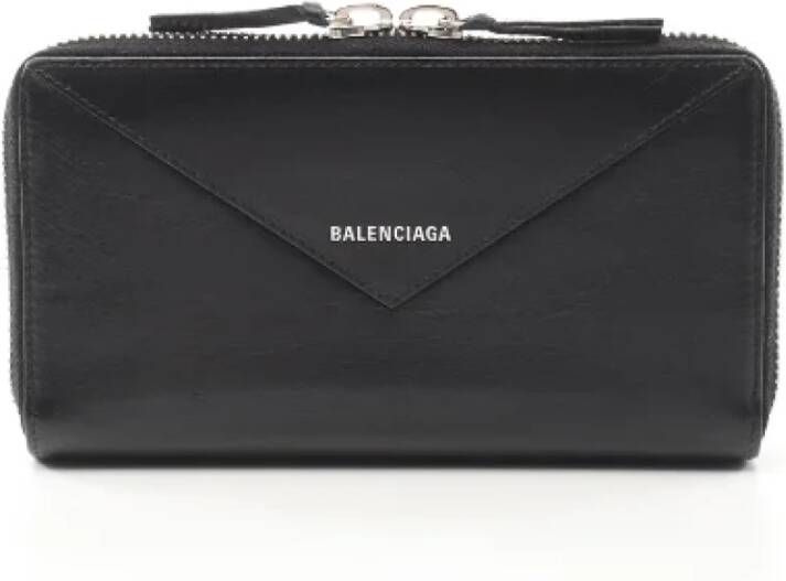 Balenciaga Vintage Pre-owned Leather wallets Zwart Dames