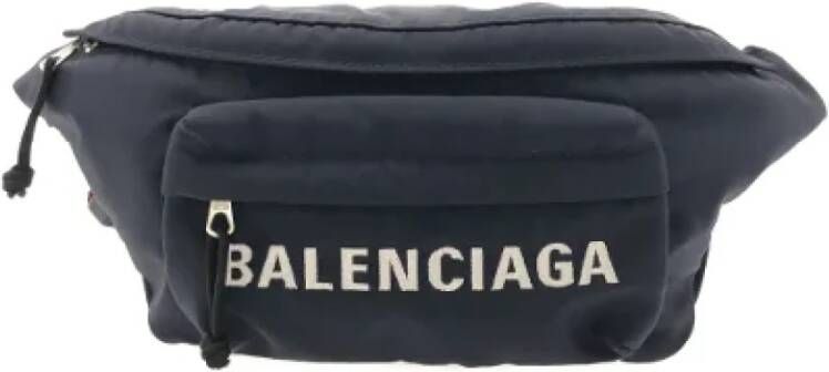 Balenciaga Vintage Pre-owned Nylon balenciaga-bags Blauw Dames