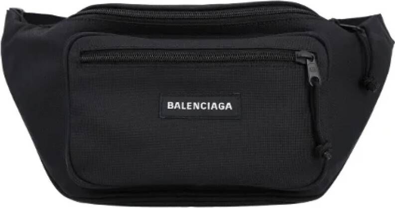 Balenciaga Vintage Pre-owned Nylon crossbody-bags Zwart Dames