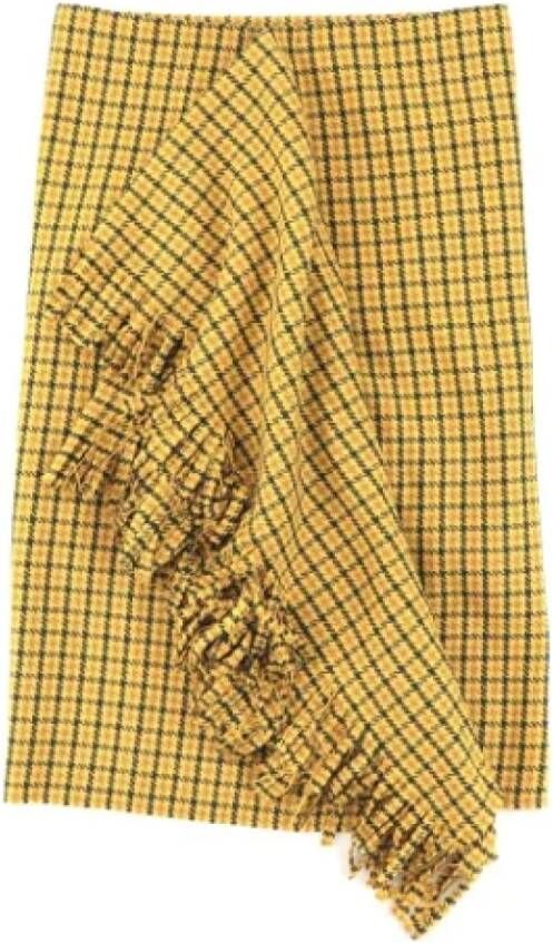 Balenciaga Vintage Pre-owned Polyester bottoms Geel Dames