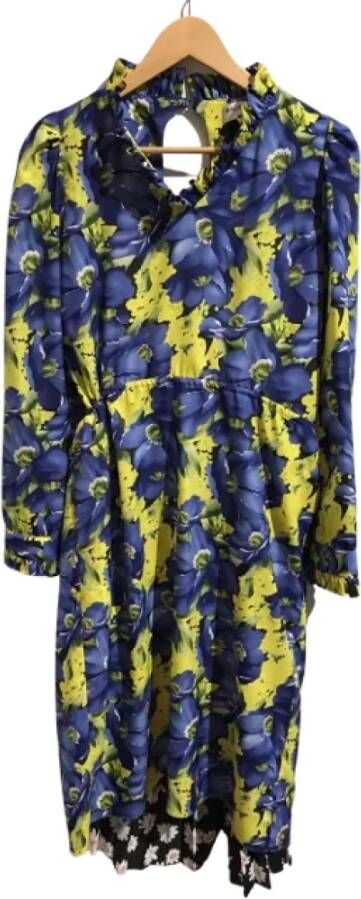Balenciaga Vintage Pre-owned Polyester dresses Blauw Dames